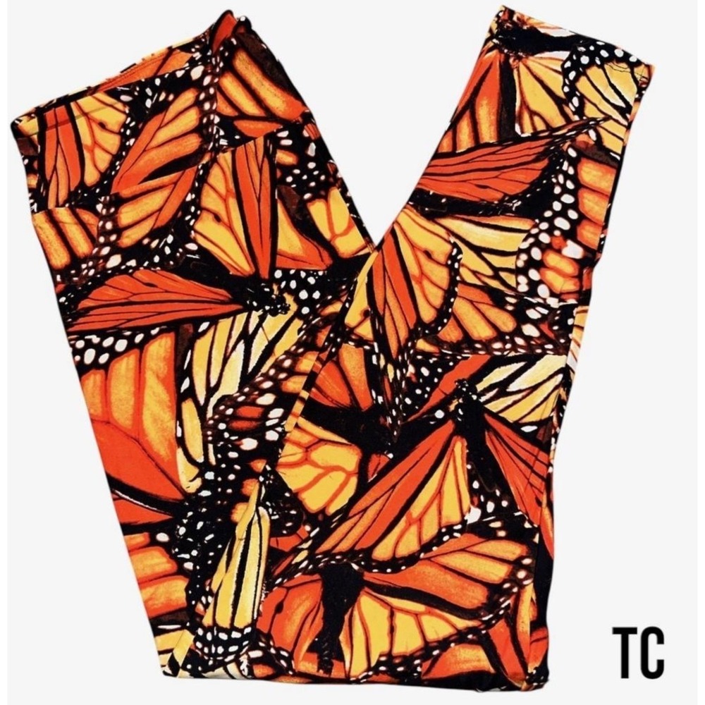LuLaRoe Womens Leggings Size TC Monarch Butterflies Butterfly Tall and Curvy NWT